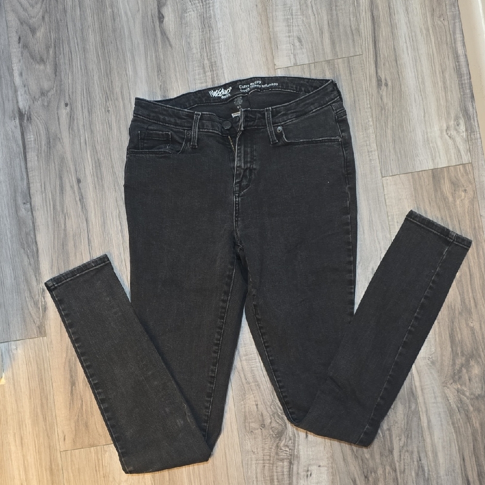 Black Stretch Curvy Skinny Jeans - 6 Long